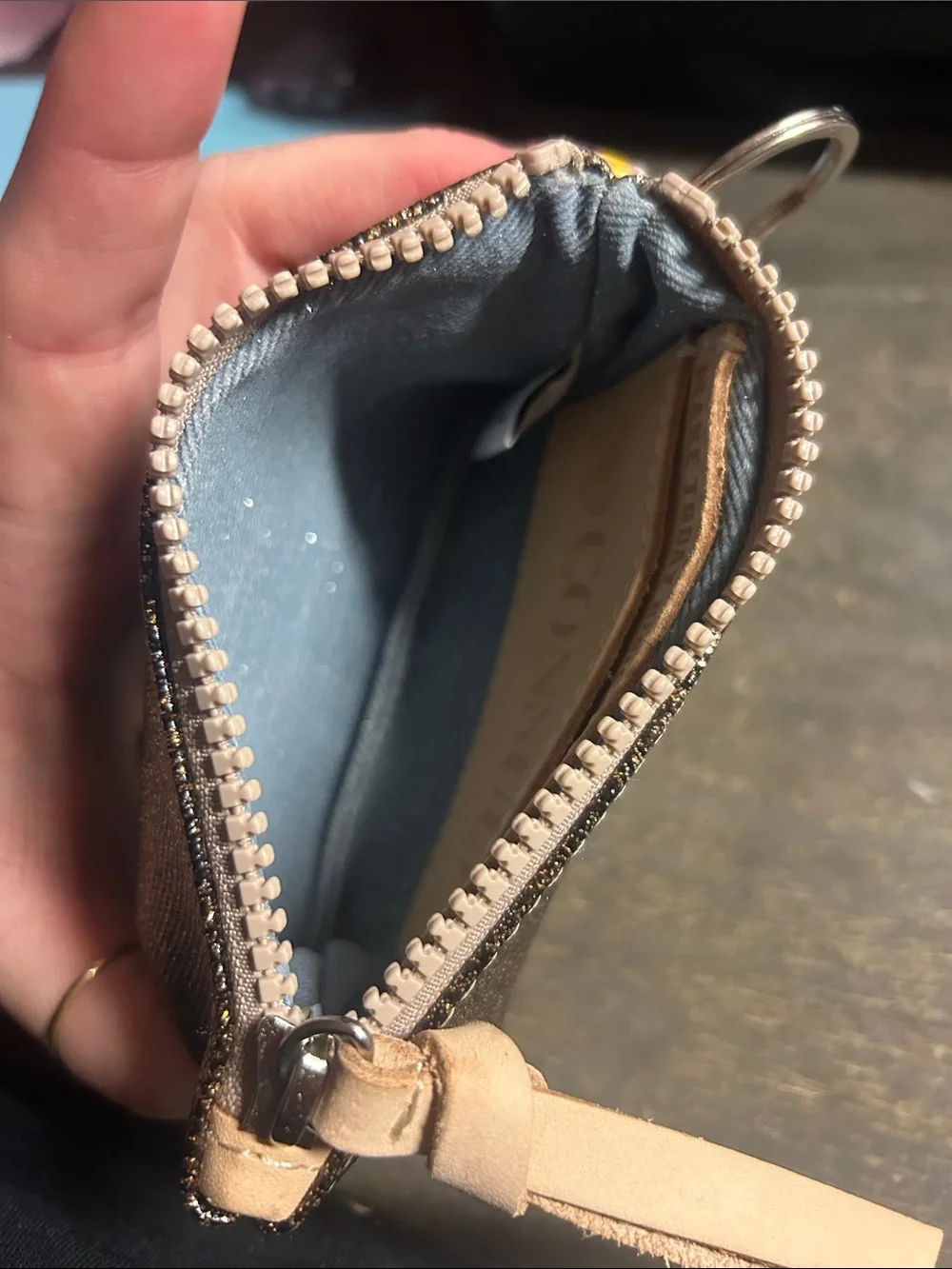 Consuela Emery Pouch - Bronze Metallic Glittery